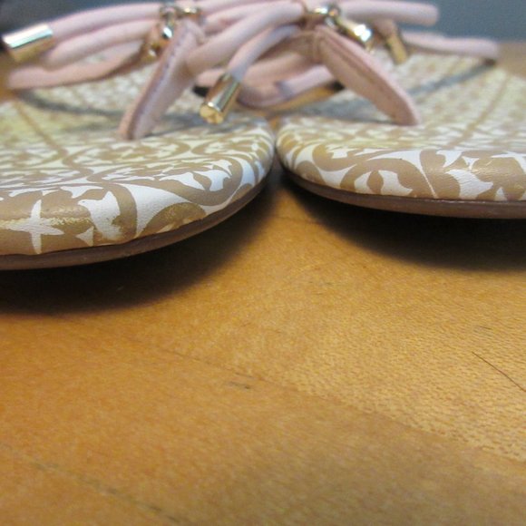 Kate Spade Pink and Tan Leather Sandals wms sz-8.5 - Picture 4 of 8